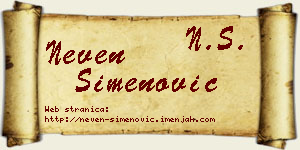 Neven Simenović vizit kartica